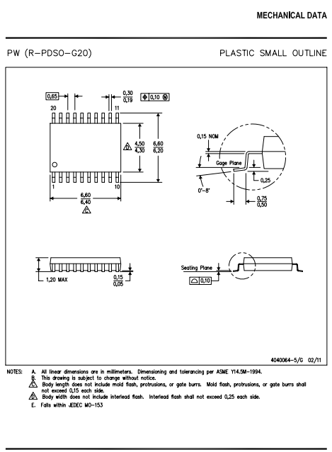 MSP430F2111IPWR package diagram
